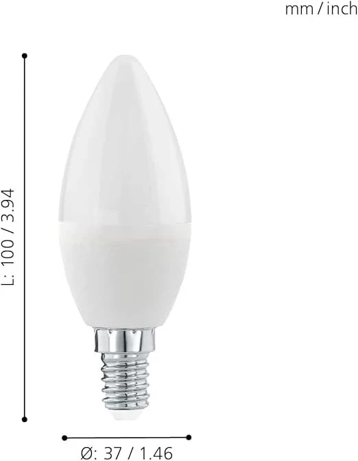 Smart Sense Ultra LED Lamp Candle Bulb – C37/5W/E14/2700K (Warm White)
